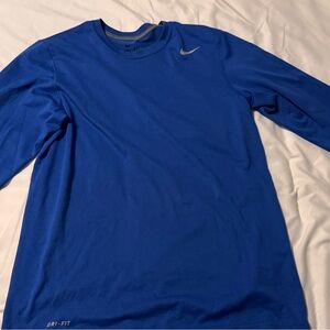 Nike Men's Long Sleeve Blue Tee